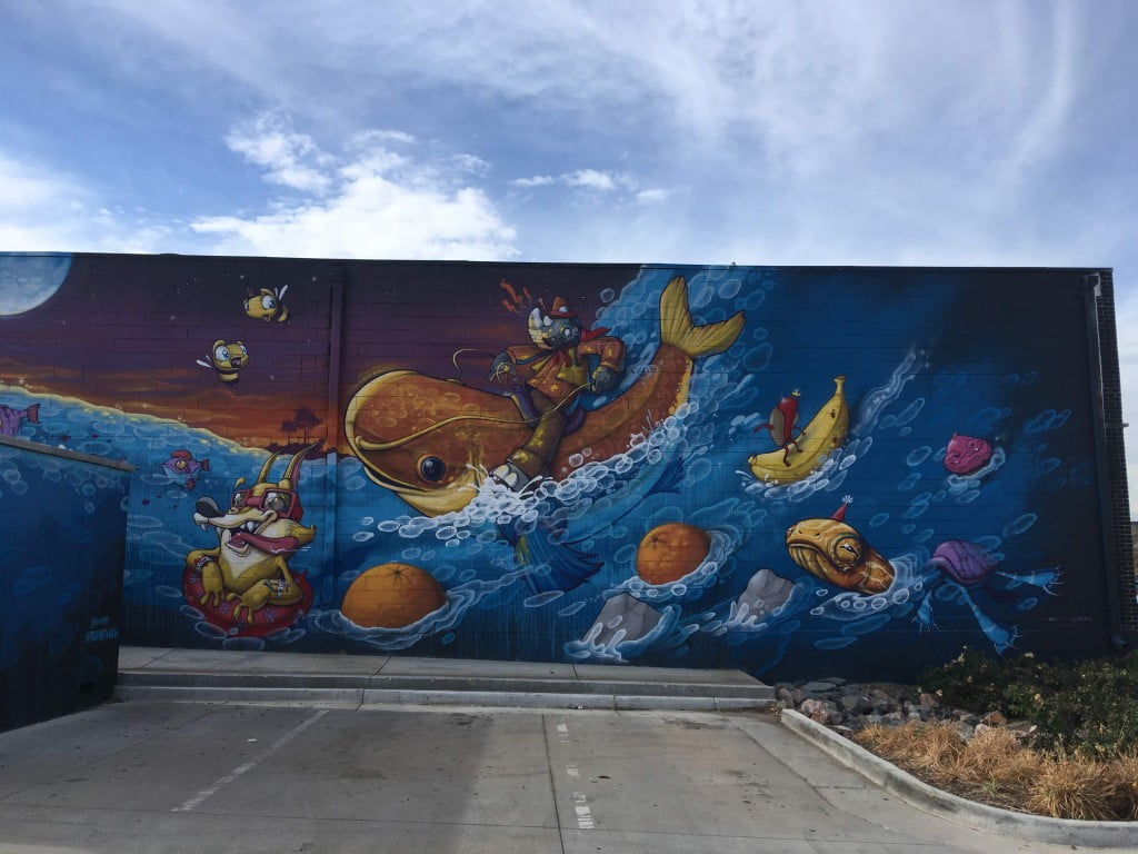 Wall Art on side of city building in Denver, Colorado RiNo neighborhood